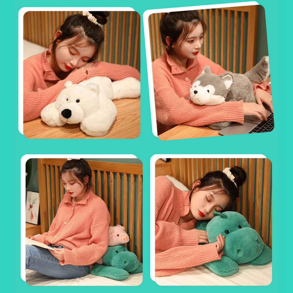 Cartoon Bear Plush Doll Stuffed Soft Toy I291864