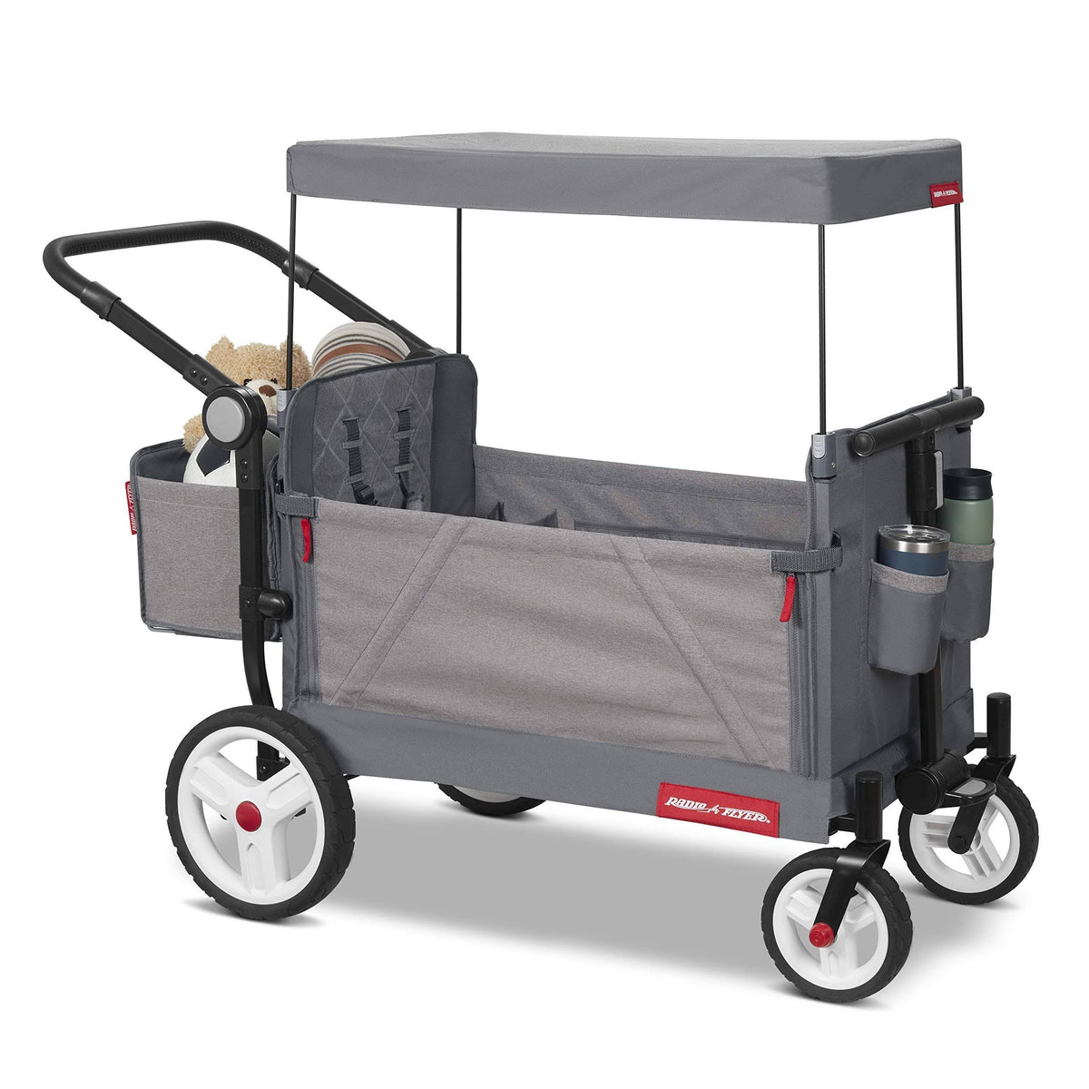 Grey Stroller Wagon with Canopy and Bag V660