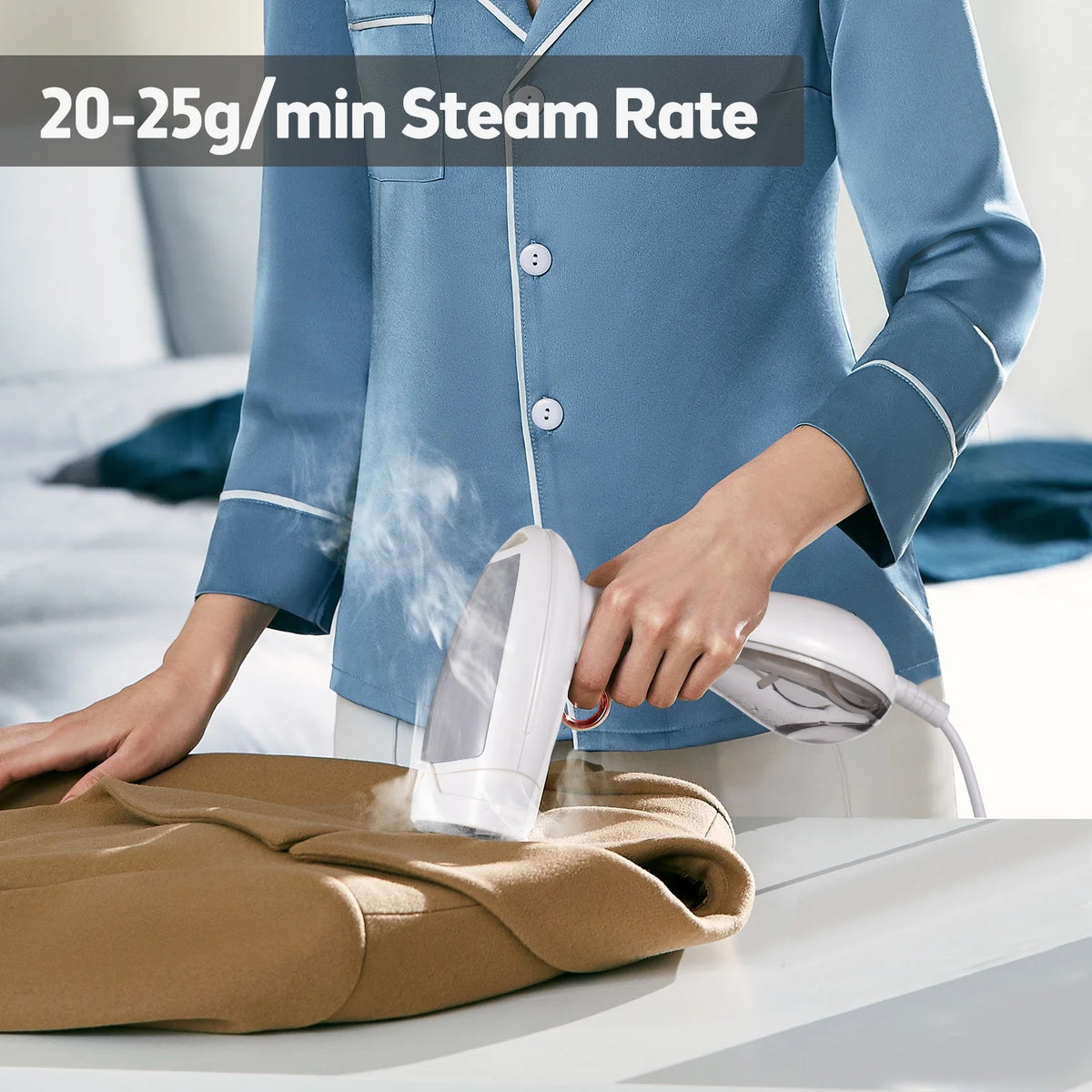 1300W Foldable Handheld Travel Steamer with 120ml Detachable Water U198341