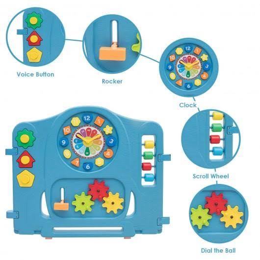 14 Panel Kids Activity Center Baby Playpen with Gate C62886
