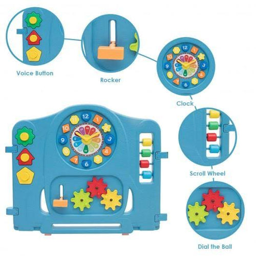 14 Panel Kids Activity Center Baby Playpen with Gate C62886