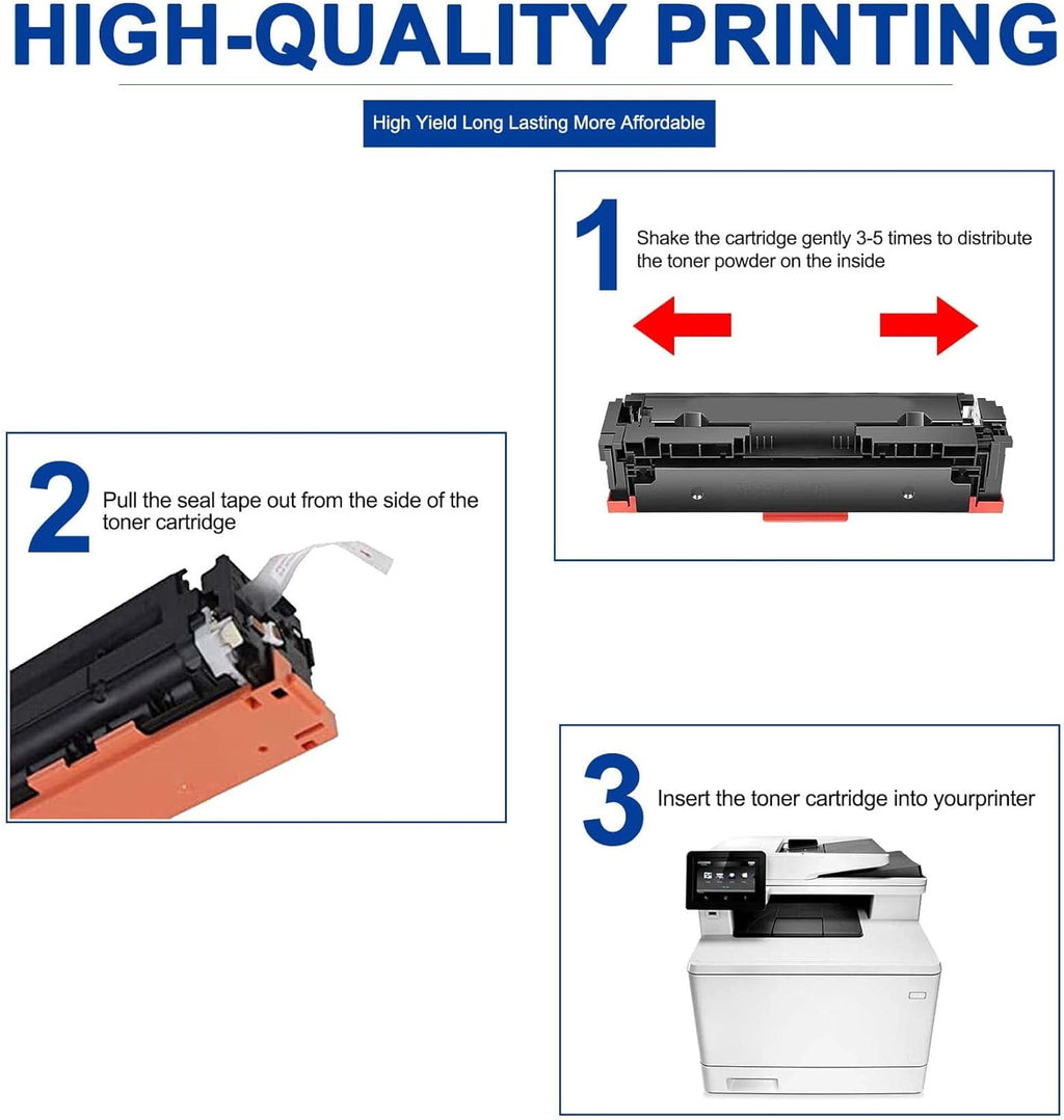 3 Pack Toner Cartridge Replacement for HP Color Pro Printer O242799