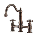 Oil Rubbed Bronze Bathroom Faucet with Cross Handles F1118