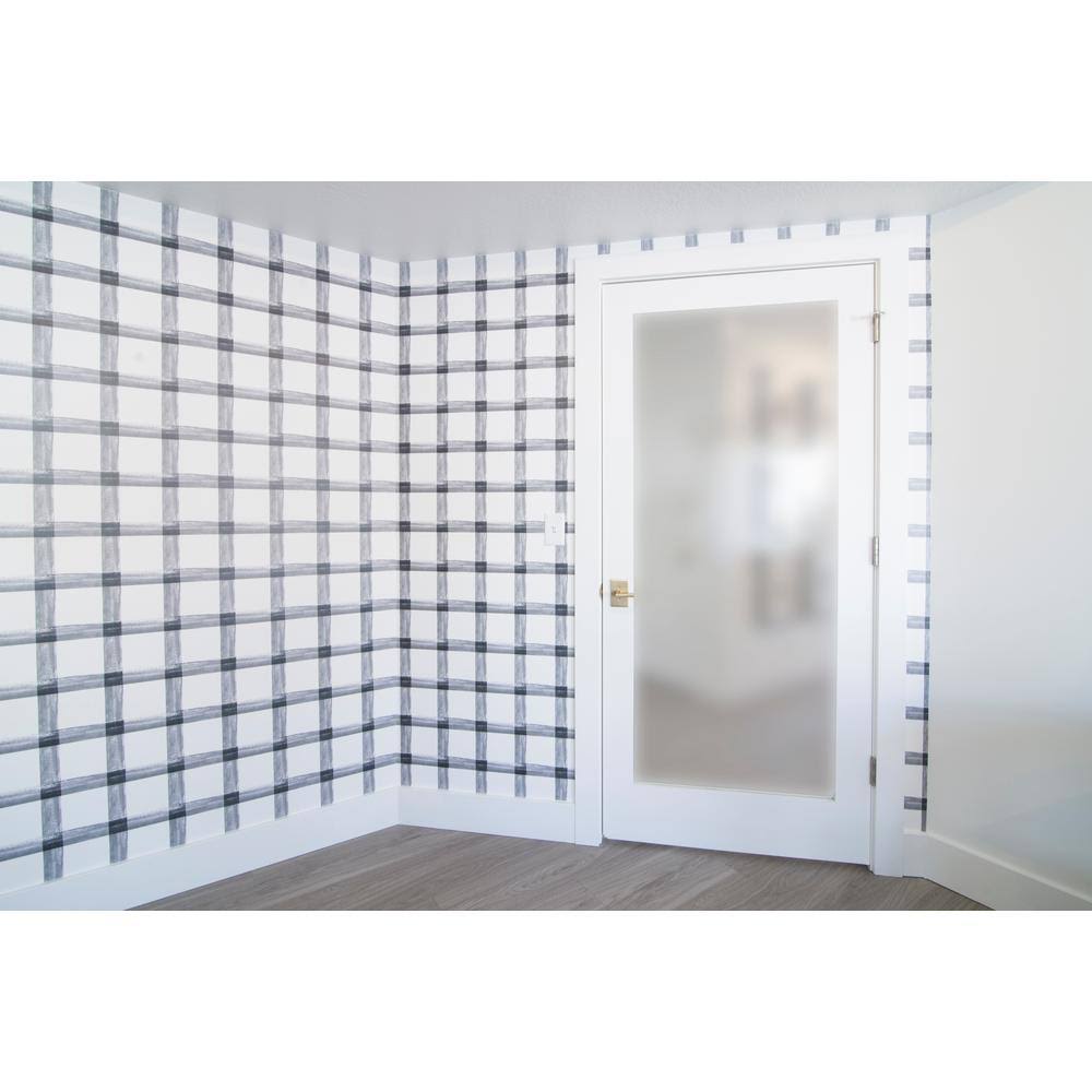 1-Lite Satin Etch Solid Core MDF Primed Interior Door Slab Y397640