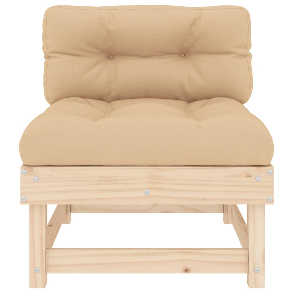 Solid Wood Pine Sofa with Cushions S18395