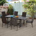7 Pieces Wicker Rattan Patio Dining Set J1084