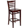 Mahogany Wood Ladder Back Stool K84389