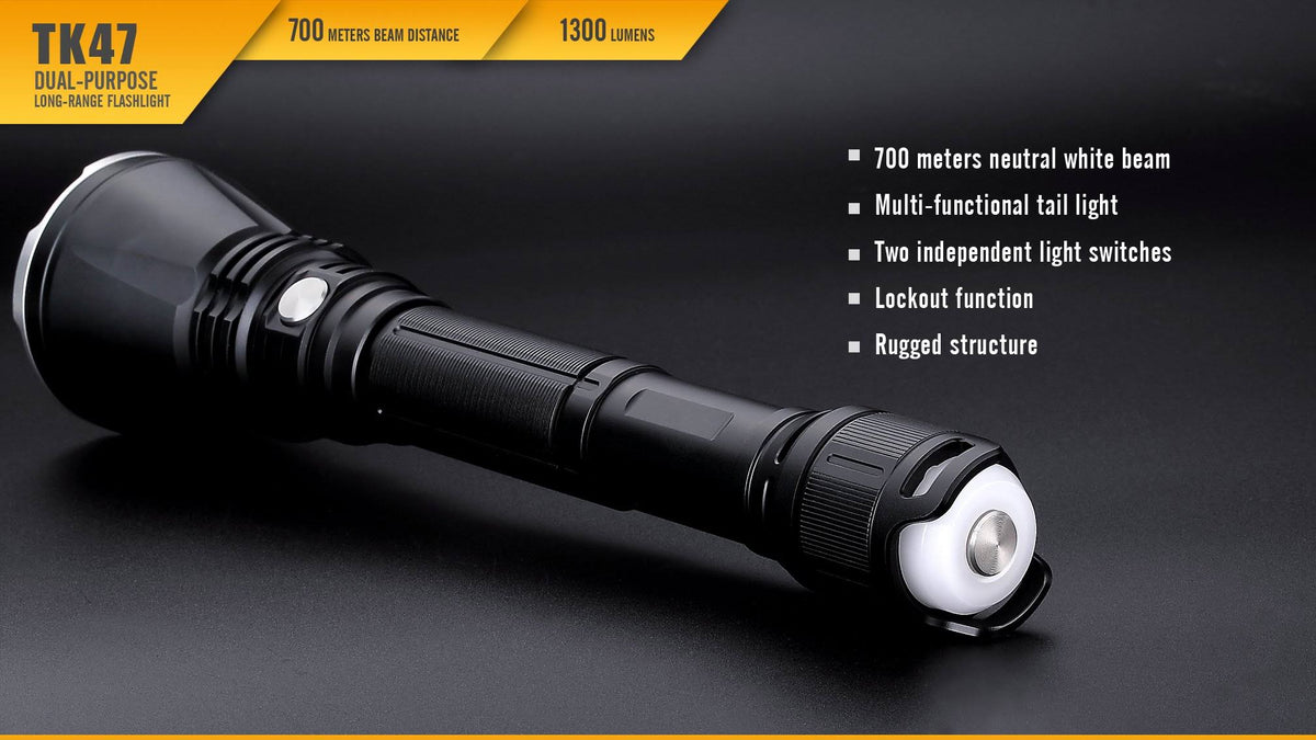 Black LED Flashlight P4546