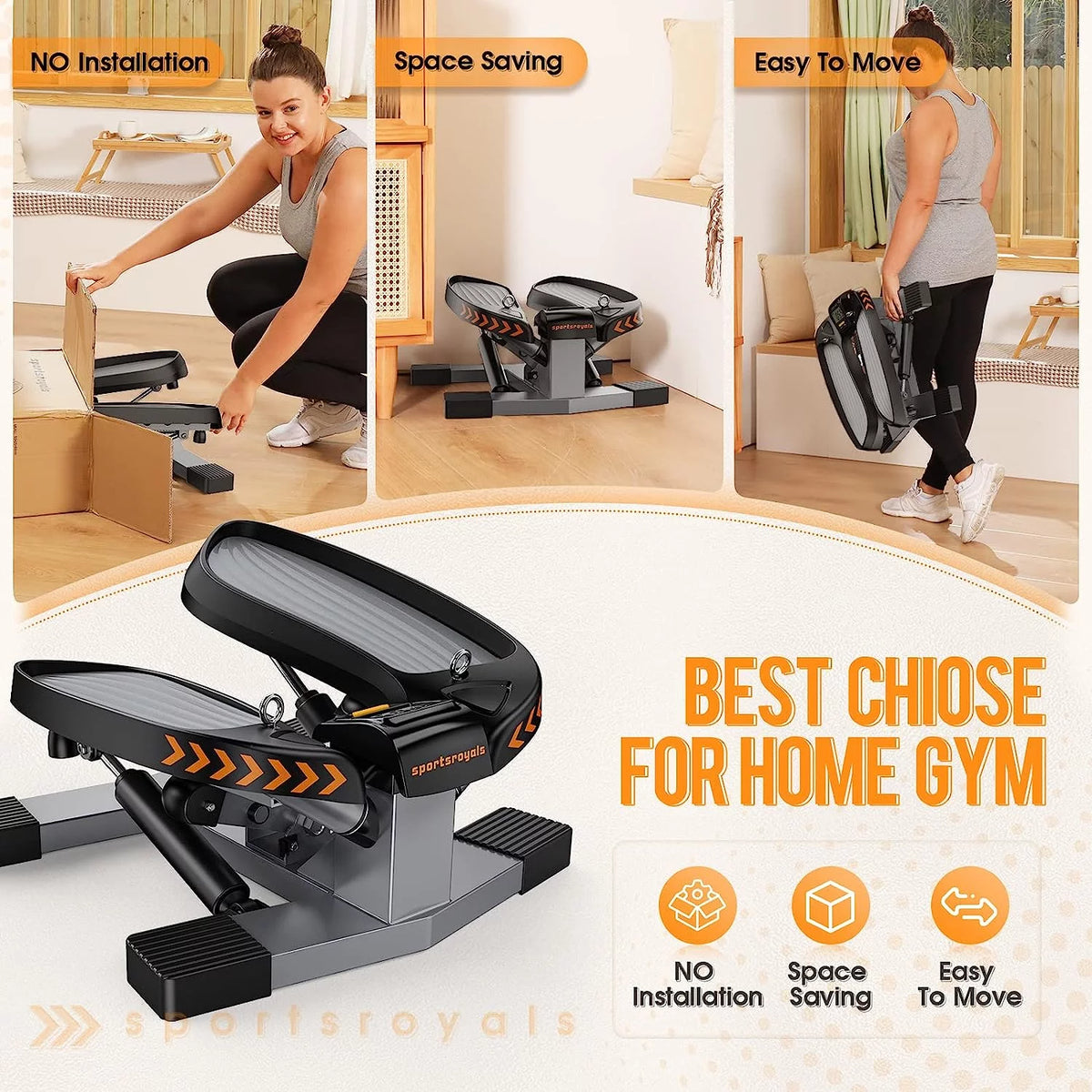 Portable Stair Stepper with Resistance Band T221712