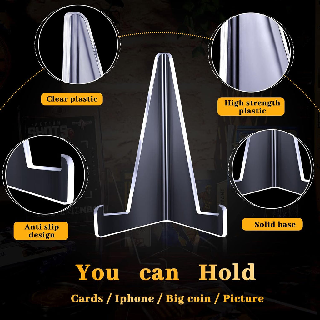 20 Pieces Magnetic Card Holders with 10 Packs Clear Acrylic Stands 35 Pt Clear Trading Cards Cases Protectors R623