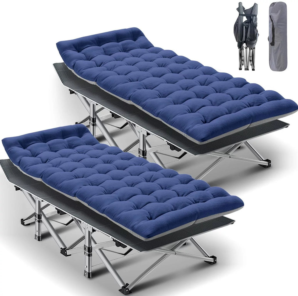 Folding Camping Cot with Cotton Pad & Carry Bag Z9547