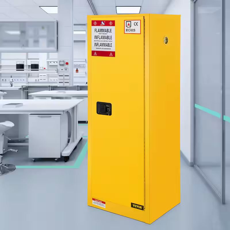 Yellow Galvanized Steel Safety Cabinet G222655