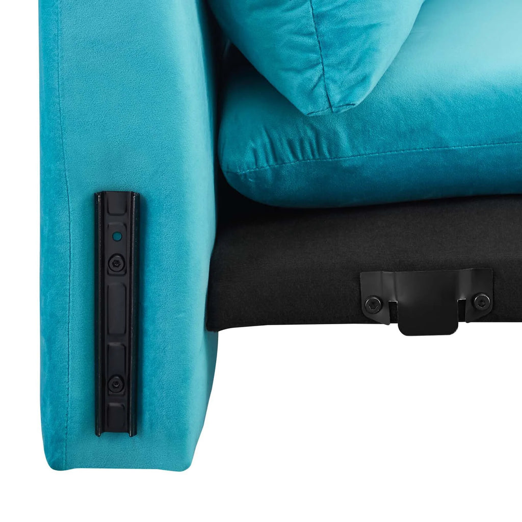 Blue Performance Velvet Sofa O873131