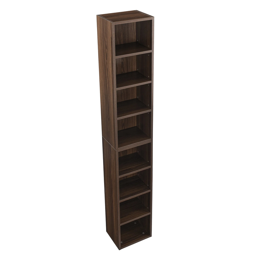 8-Tier Media Tower Rack with Adjustable Shelves G160