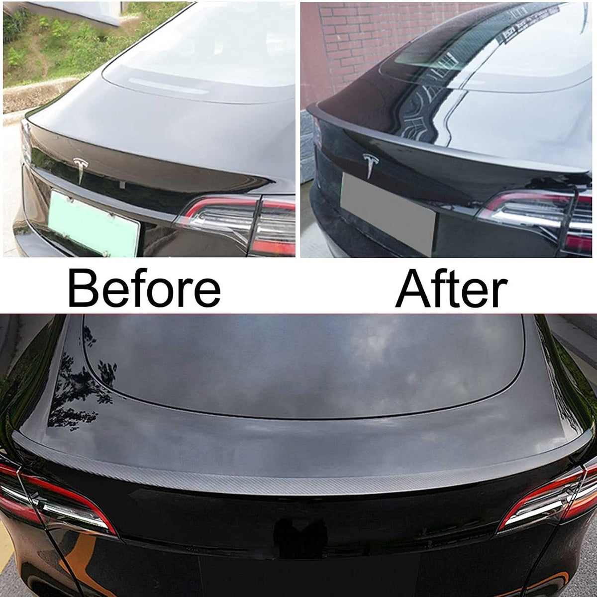 Real Carbon Fiber Rear Trunk Lip Spoiler T8022