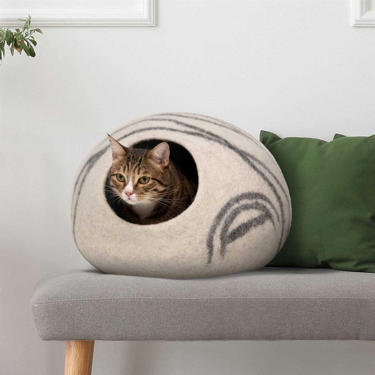 Felt Cat Bed Cave 100% Merino Wool X51803