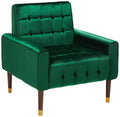 Emerald Velvet Button-Tufted Armchair L4792