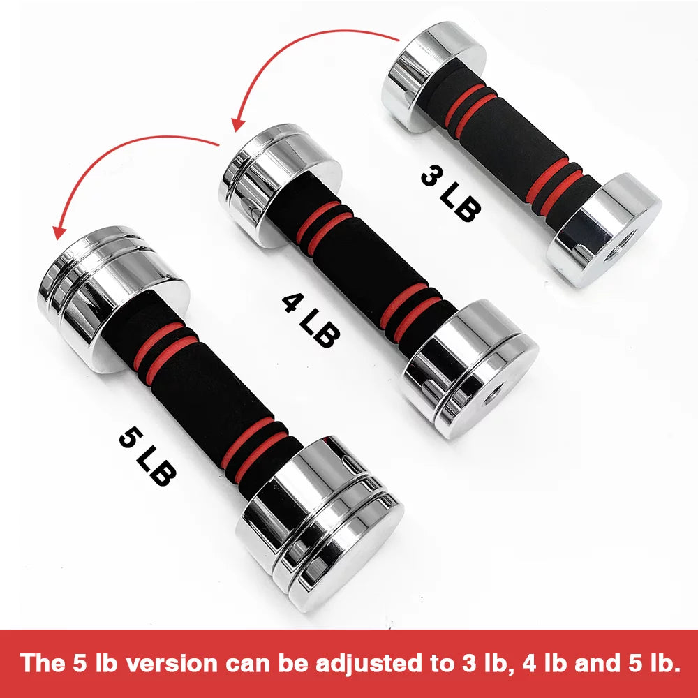 Adjustable Dumbbells Pair Steel Weight Set with Foam Handle Z53705