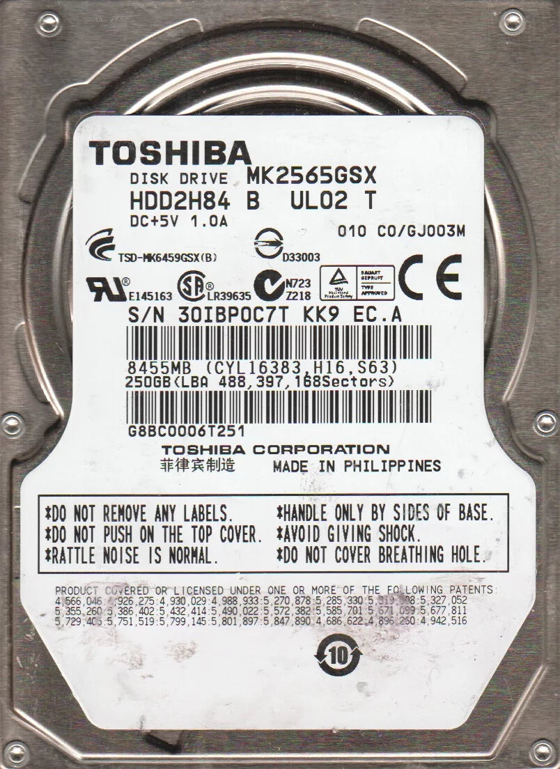 250GB SATA 2.5 Hard Drive D310901