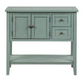 White Console Table with 2 Drawers, 1 Cabinet and 1 Shelf N50694