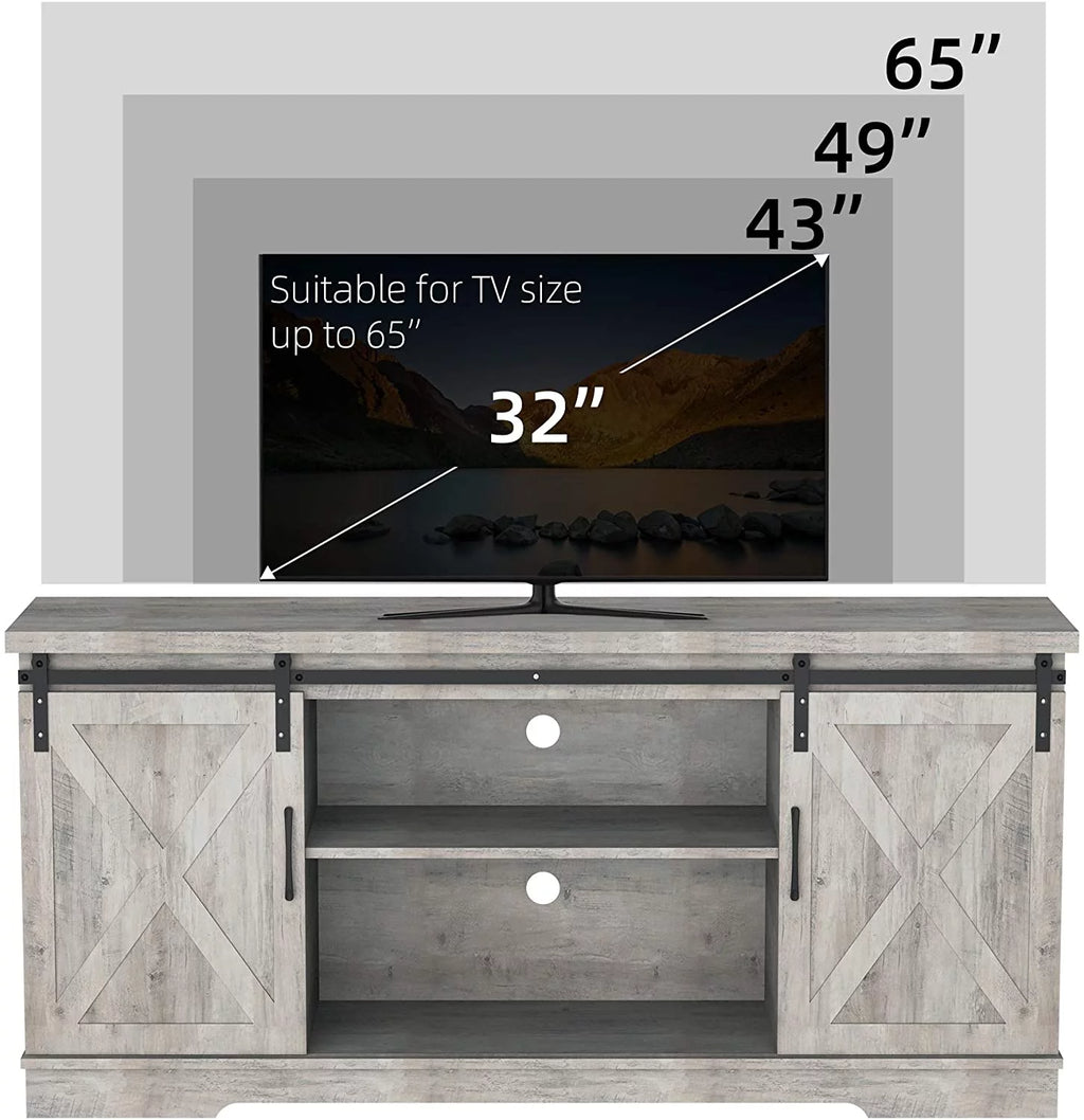 59" Sliding Barn Door TV Stand X325