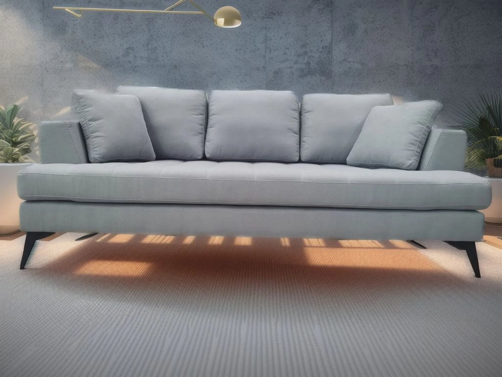 Gray Linen Fabric 3 Seater Sofa R2955