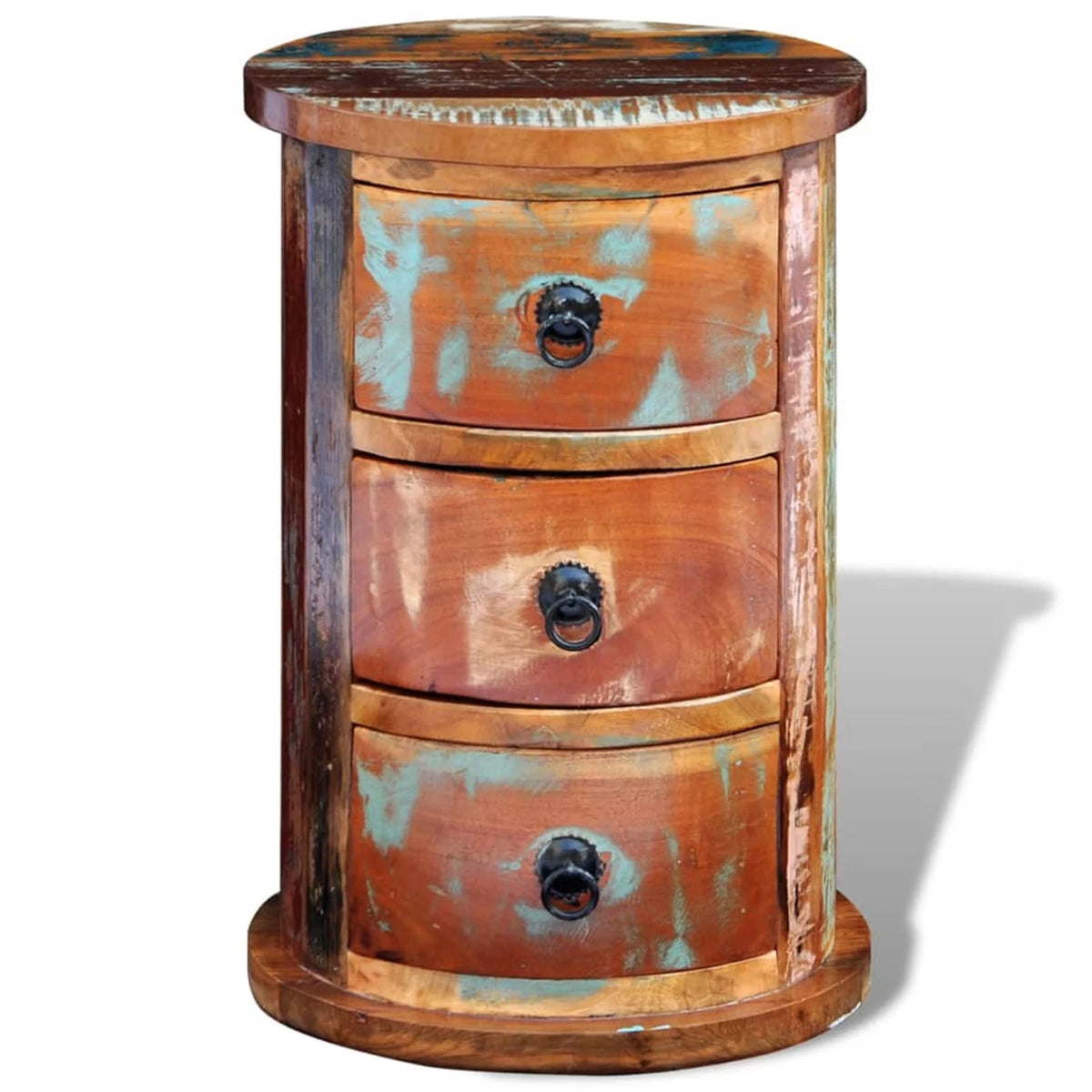 Reclaimed Solid Wood Cabinet with 3 Drawers Q620