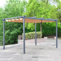 Sand Aluminum Retractable Canopy Pergola A830