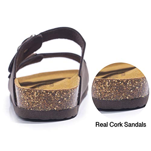 Arch Support Slides with Adjustable Buckle Straps and Cork Footbed N93179