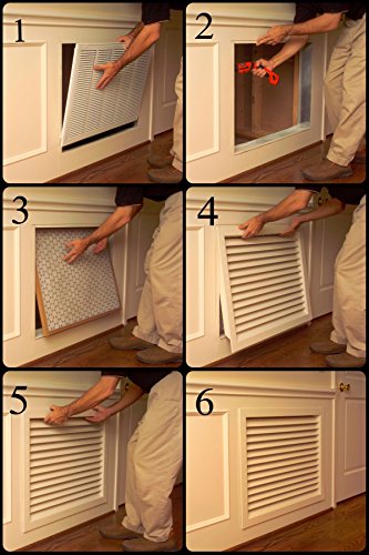 Decorative Wooden Louvered AC Return Grille I57922