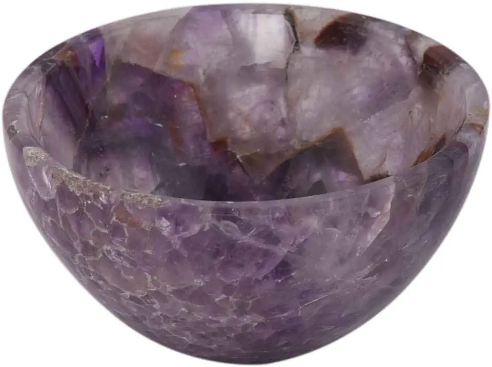 Handmade Carved Amethyst Stone Bowl 3 Inches C587491