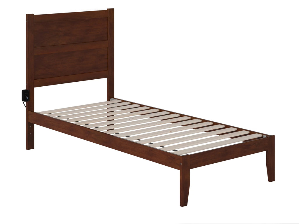 Twin XL Wood Platform Bed Frame with Panel Headboard N3484