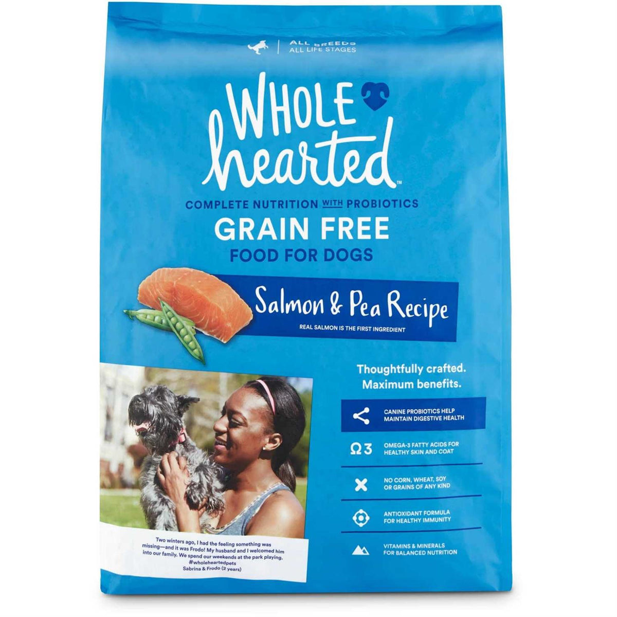 Grain Free Salmon and Pea Recipe Dry Dog Food J404