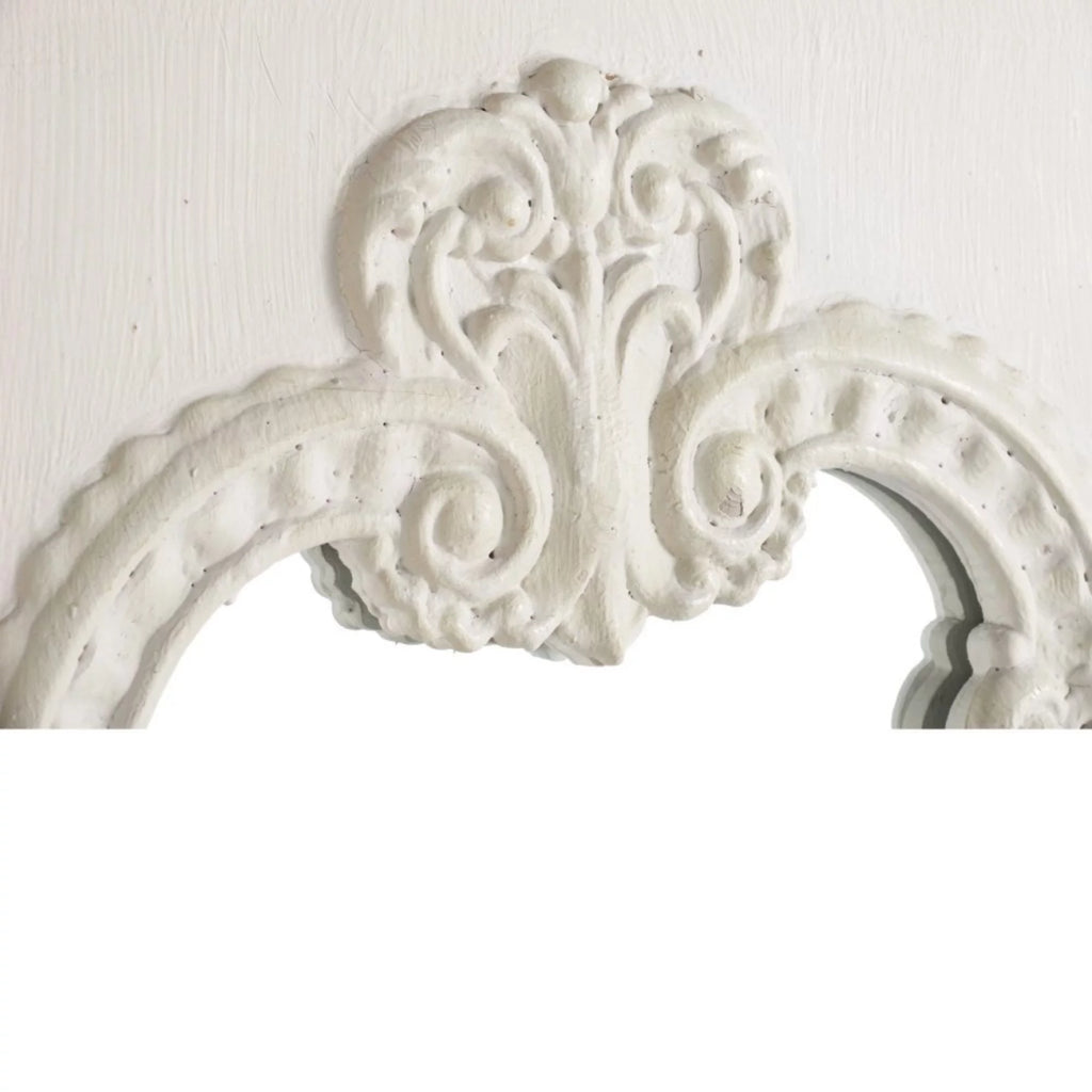 White Antique Style Large Rectangular Wall Mirror N268656