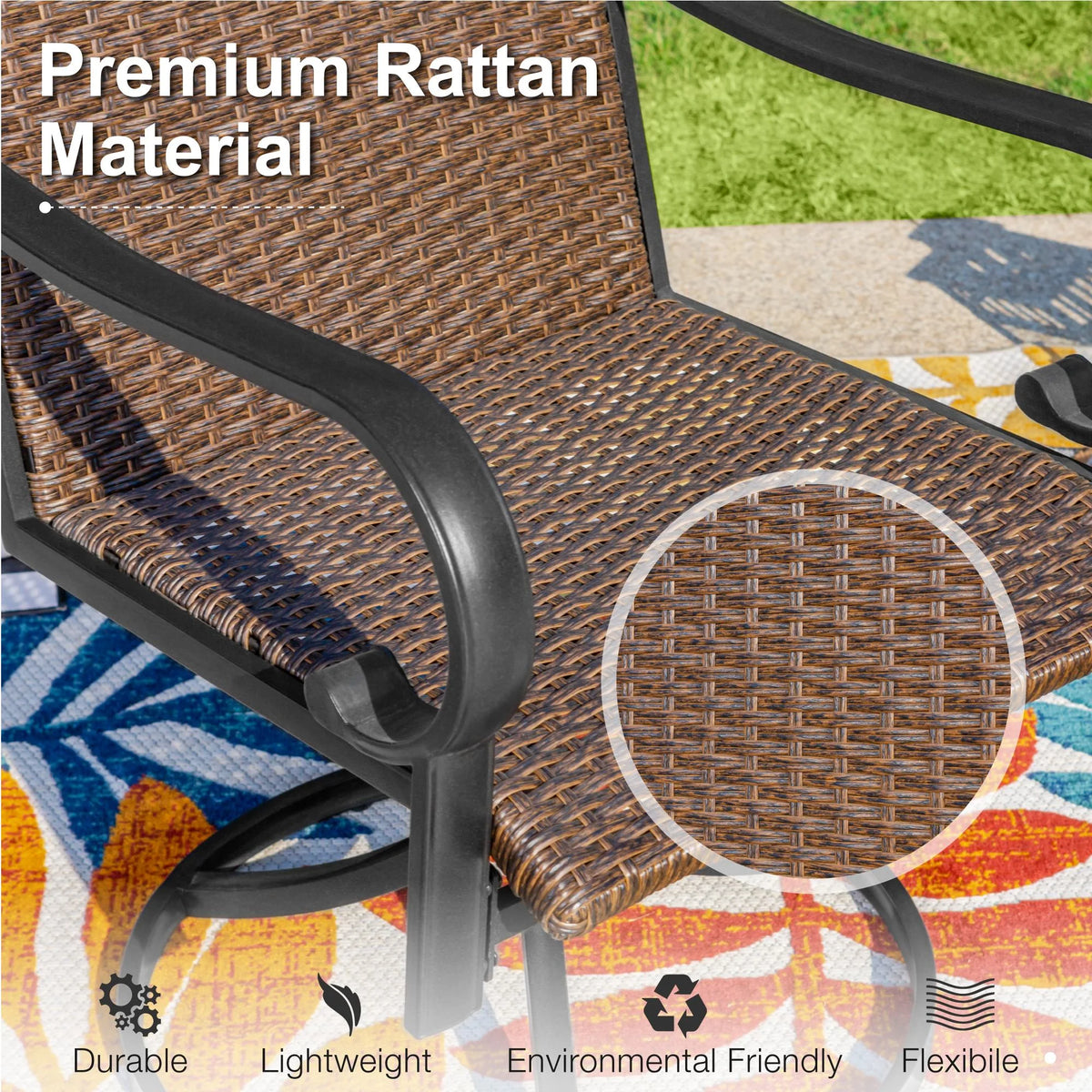 7 Pieces Wicker Rattan Patio Dining Set J1084