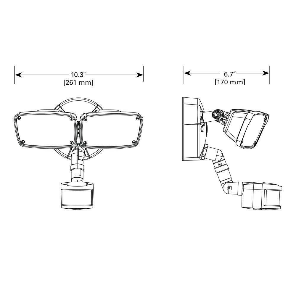 White LED Dual Head Smart Motion Light R732020