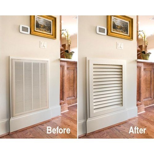 Decorative Wooden Louvered AC Return Grille I57922