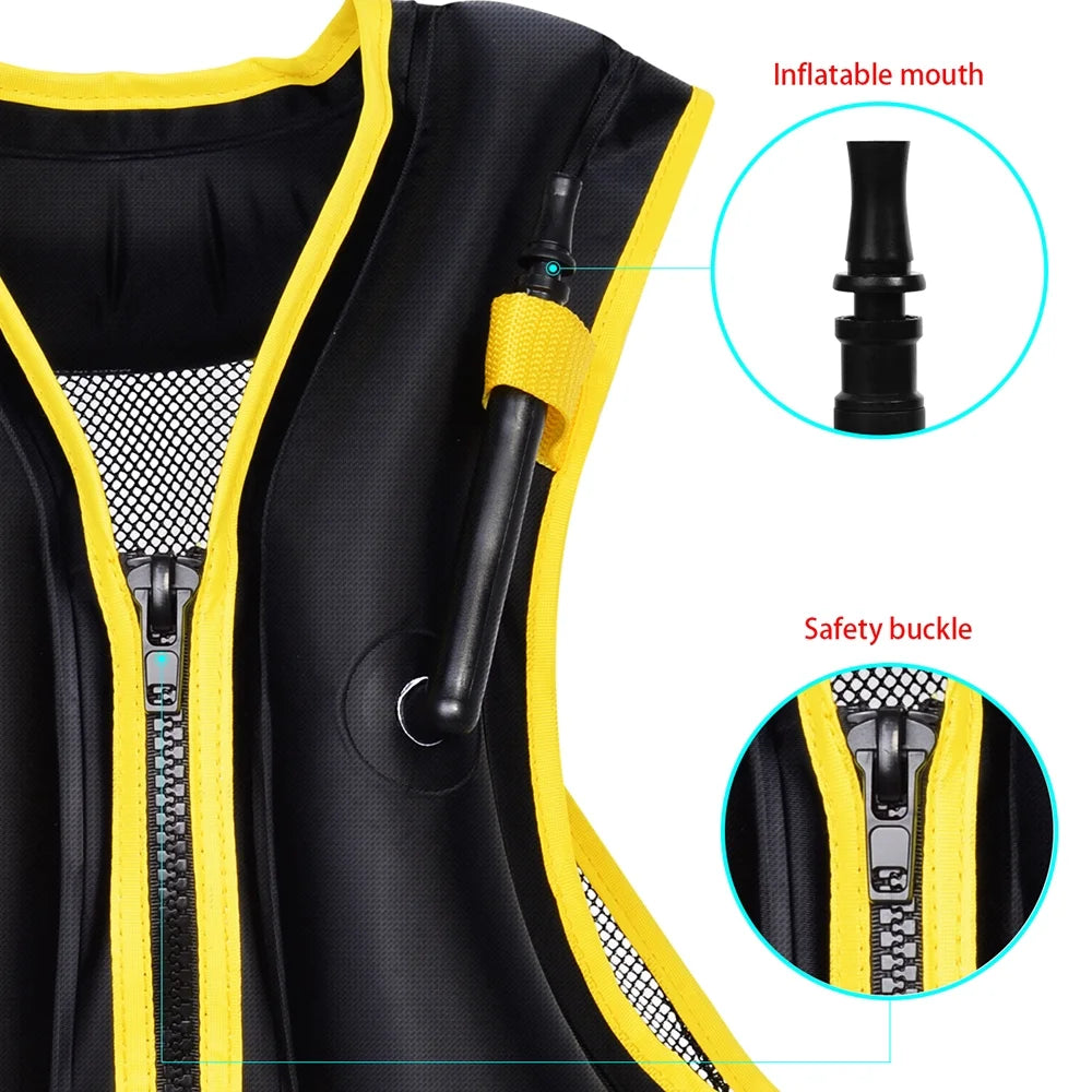 Inflatable Life Jacket for Swimming and Drifting J60836