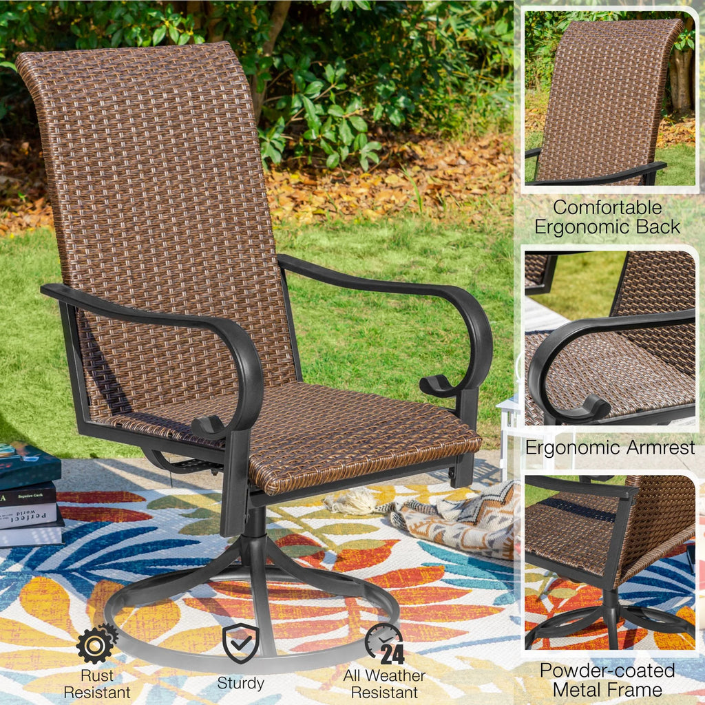 7 Pieces Wicker Rattan Patio Dining Set J1084