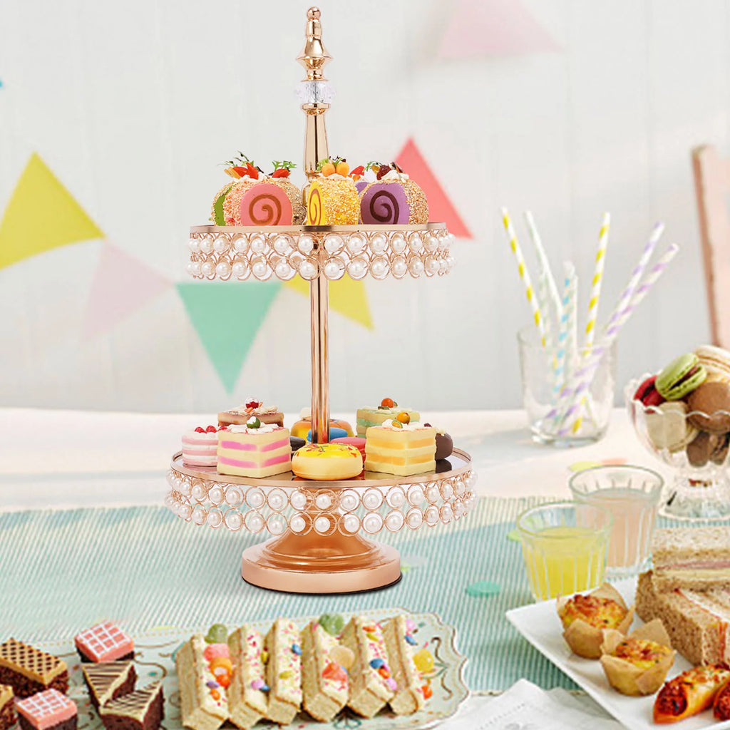 9 Pcs Acrylic Pearl Cake Stand Set C65477