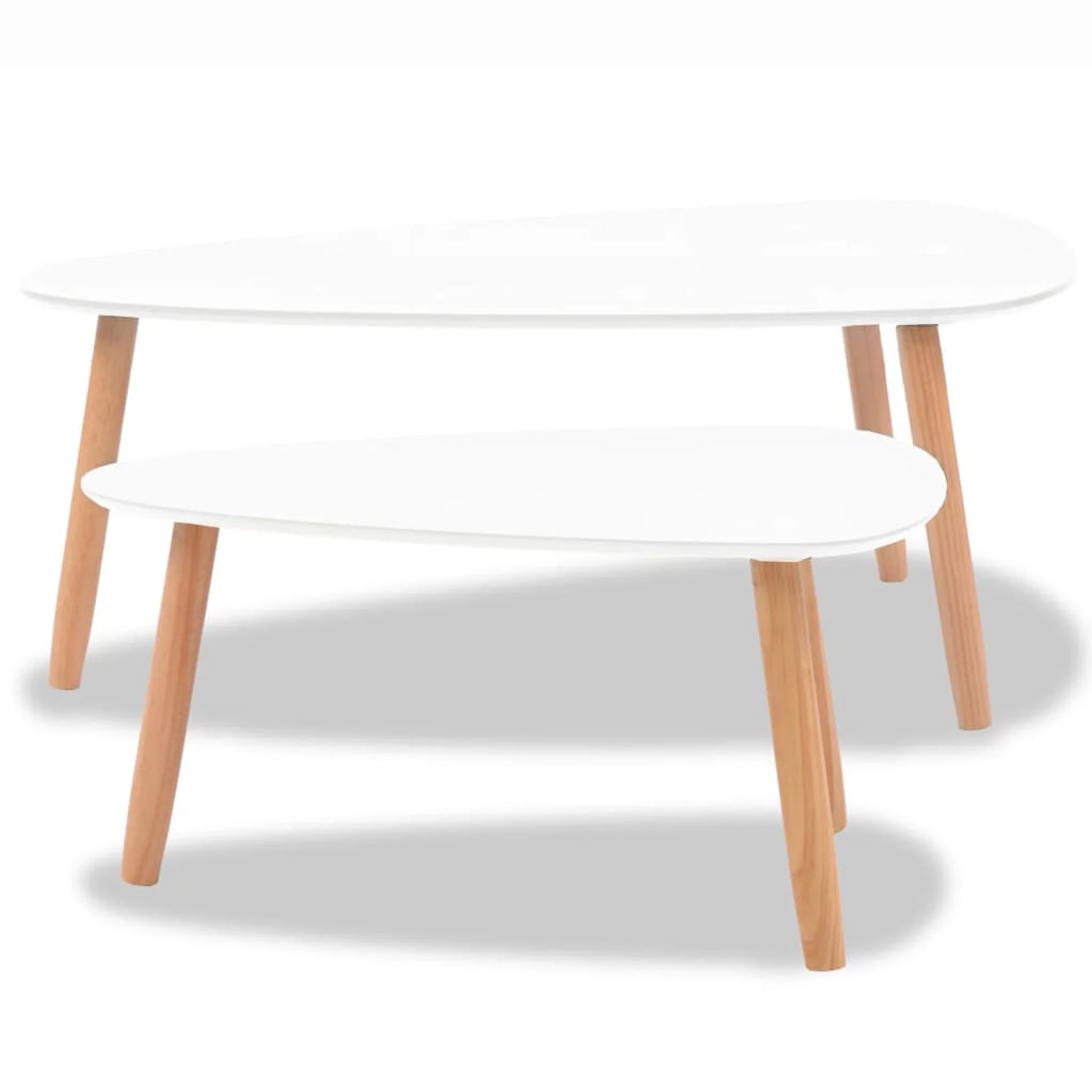 2 Piece Coffee Table Set White P63377