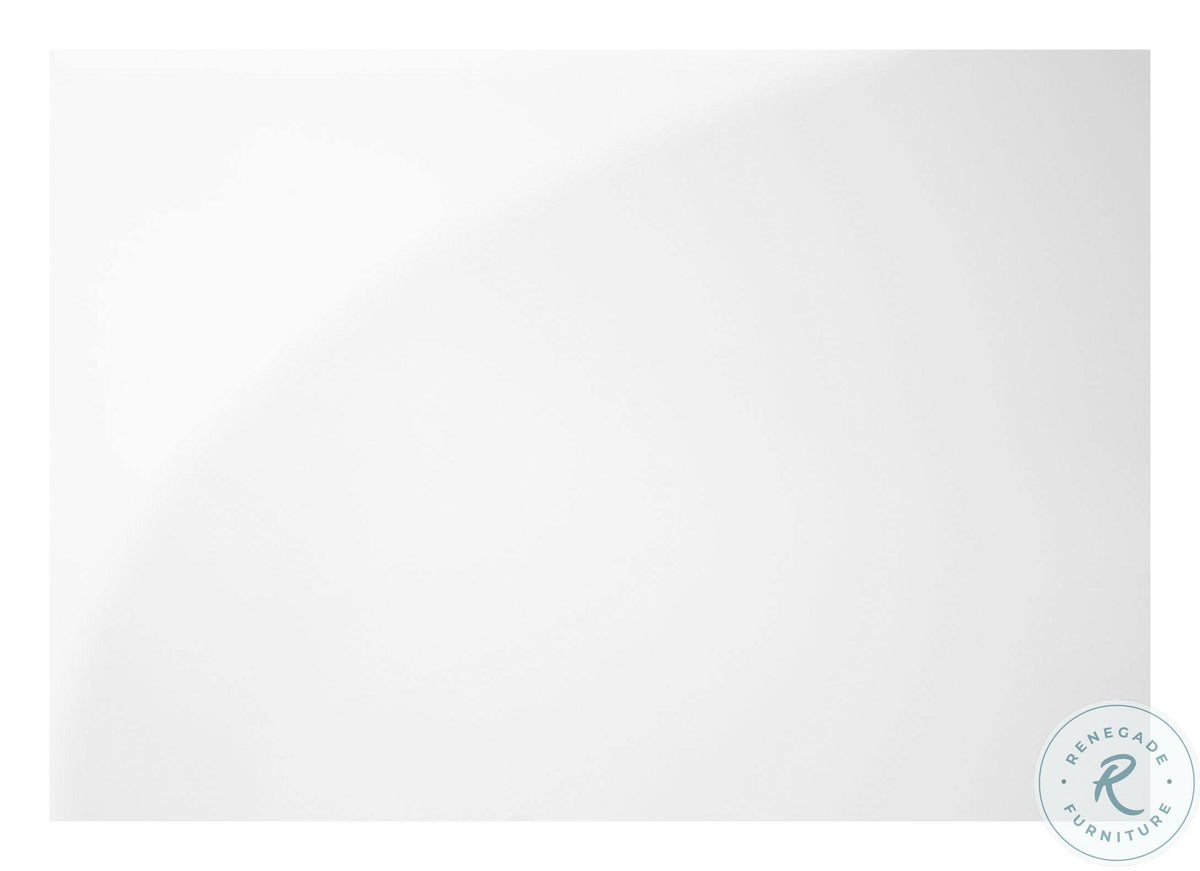 Tempered Glass Bookcase Glossy White D6941