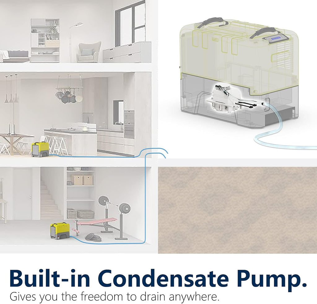 180 PPD Commercial Dehumidifier with Pump Drain Hose T46062
