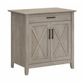 Washed Gray Secretary Desk with Storage D970496