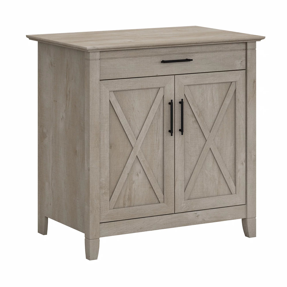 Washed Gray Secretary Desk with Storage D970496