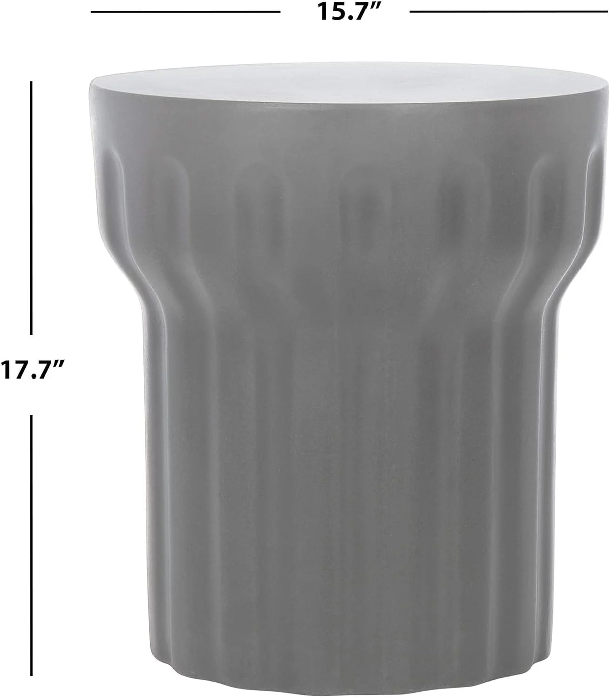 Dark Grey Concrete Round Accent Table N196