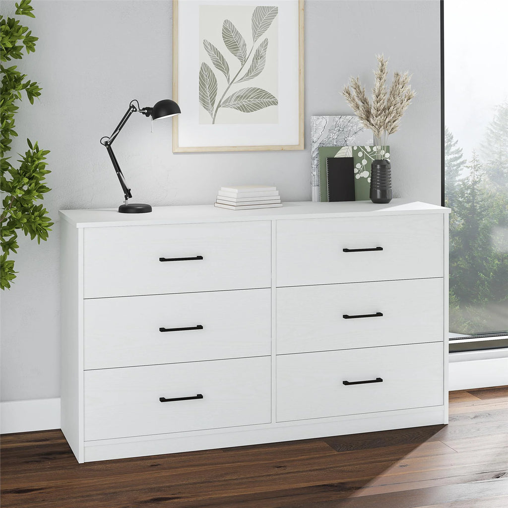 Black 6 Drawer Dresser V53327