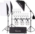2400W Softbox Photography Lighting Kit with Boom Arm and Carry Case C330923