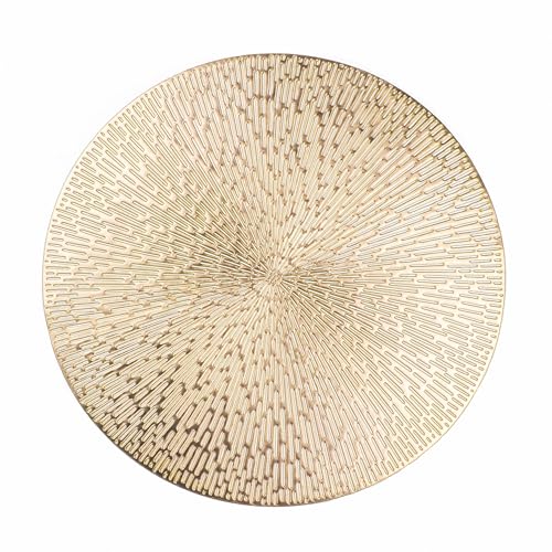 Round Gold Vinyl Placemats Set of 12 U2107