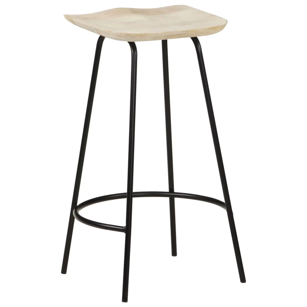 Solid Mango Wood Bar Stools 4 pcs Y45329